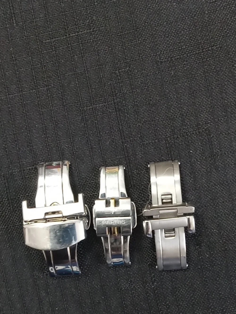 Parnis Stainless Steel Watch Band Deployment Clasp Bundle